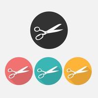 Scissors silhouette Icon Isotared on White Background vector