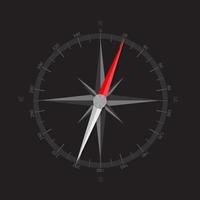 Compass direction icon for web design vector