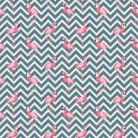 Cute Retro Seamless Flamingo Pattern Background vector