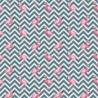 Cute Retro Seamless Flamingo Pattern Background vector