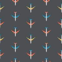 Airplane Seamless Pattern on Background vector