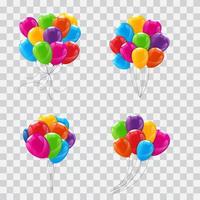 Realistic Balloon Collection Set vector