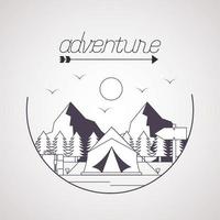 wanderlust explore adventure landscape vector