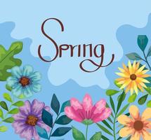 spring season garden vector