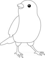 Canary Kids Coloring Page Great for Beginner Coloring Book vector