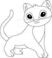 Cougar Kids Coloring Page Great for Beginner Coloring Book vector