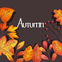 letras de la temporada de otoño vector