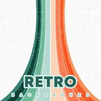 Retro design background with vintage grunge texture and colored lines Vector illustration