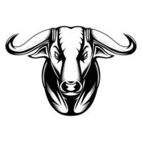 Vector Illustration front view of Bull head