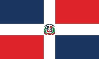 ilustración vectorial de la bandera de la república dominicana vector