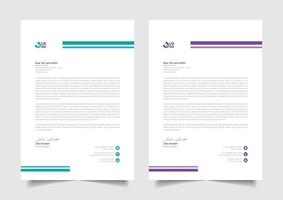 simple letterhead design set vector