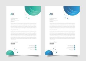 gradient letterhead design vector