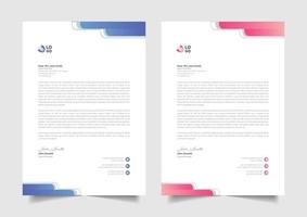 geometric letterhead design for business vector