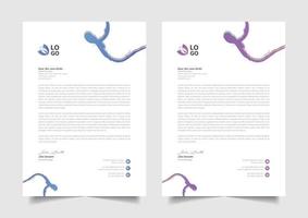 abstract simple letterhead design for business vector