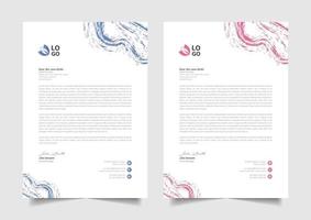 marble letterhead design for business vector