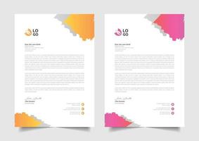 simple letterhead design for business vector