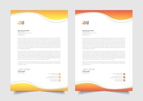business letterhead design set vector