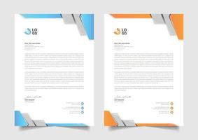 abstract letterhead design for business vector