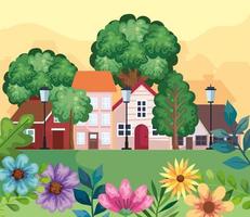 spring season landscape vector