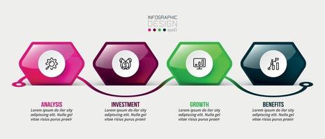 plantilla de infografía de negocios o marketing vector