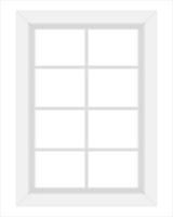 White window frame isolated on white background vector