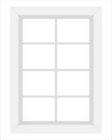 White window frame isolated on white background vector