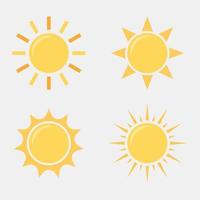 conjunto de iconos de sol vector