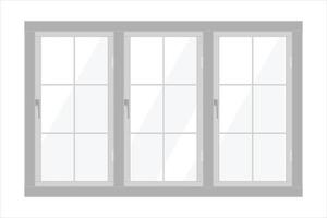 White window frame isolated on white background vector