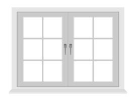 White window frame isolated on white background vector