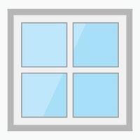 White window frame isolated on white background vector