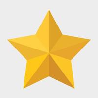 Golden star icon vector