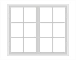 White window frame isolated on white background vector