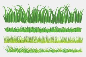 Green grass set vector