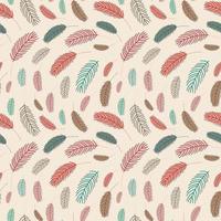 Feathers seamless pattern. Vector illustration