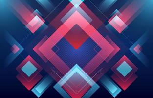 Glowing Blue and Red Squares Abstract Background vector