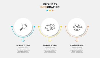 Vector Infographic design business template with icons and 3 options or steps Can be used for process diagram presentations workflow layout banner
