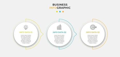 Vector Infographic design business template with icons and 3 options or steps Can be used for process diagram presentations workflow layout banner