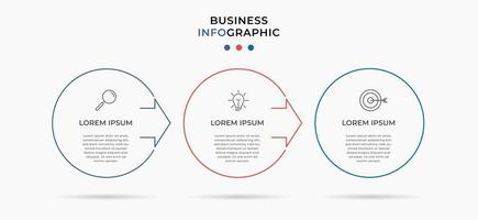 Vector Infographic design business template with icons and 3 options or steps Can be used for process diagram presentations workflow layout banner