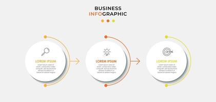 Vector Infographic design business template with icons and 3 options or steps Can be used for process diagram presentations workflow layout banner