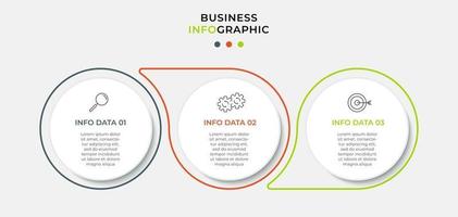 Vector Infographic design business template with icons and 3 options or steps Can be used for process diagram presentations workflow layout banner