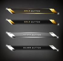 Set of web glossy buttons vector