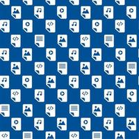 Seamless Pattern with Document Files Folders Icons vector