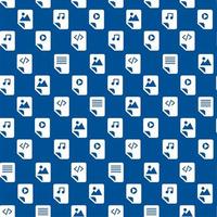 Seamless Pattern with Document Files Folders Icons vector