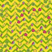 Summer fruits vector seamless pattern