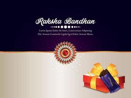Happy raksha bandhan indian festival celebration greeting card vector