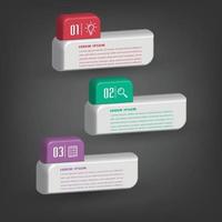 modern text box template banner Infographics vector