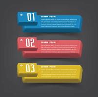 modern text box template banner Infographics vector