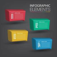 modern text box template banner Infographics vector