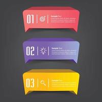 modern text box template banner Infographics vector