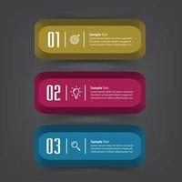 modern text box template banner Infographics vector